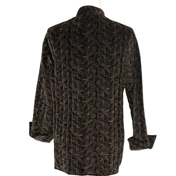 VTG Sun 'n Sand Quilted Velvet Paisley Jacket Women's M | Black | EUC - Picture 3 of 12